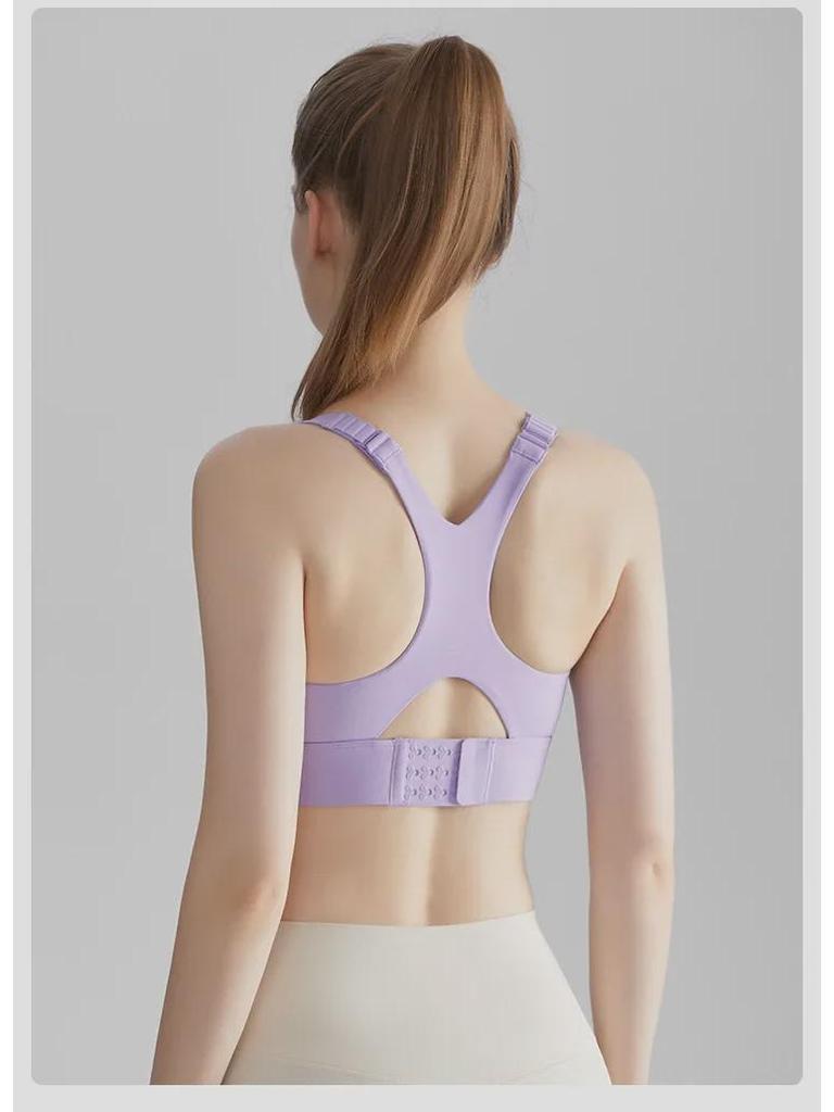 Женский спортивный бюстгальтер высокой прочности LAHN: Ударопрочная фиксированная чашка для бега, фитнеса и йоги