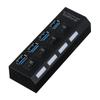 Sync Data Converter Splitter 5Gbps High Speed 4/7 Port USB 3.0 Hub AC Power Adapter on/Off Switches