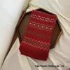 Детский зимний шарф серии «Красный»: Праздничный вязаный шарф-манишка для мальчиков и девочек