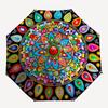 1pc Mandala, Symmetry, Colorful Umbrella with Plastic Handle,Compact & Stylish,Suitable for All Seasons YS331054