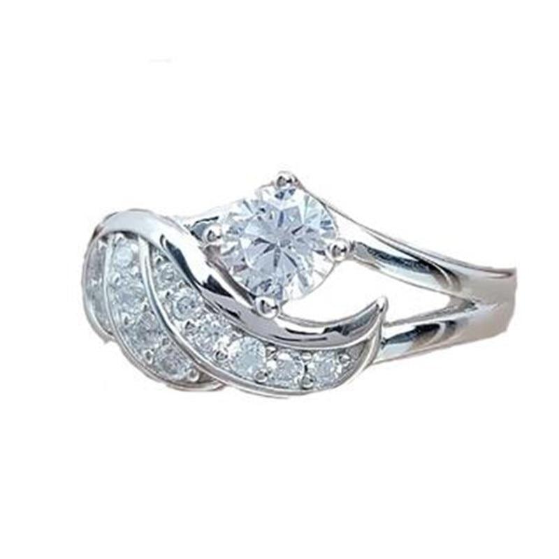 Модное женское кольцо с кристаллами в виде крыльев ангела, роскошное обручальное кольцо для женщин, европейские и американские ювелирные изделия ARI