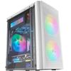 Boîtier PC Micro ATX - Mars Gaming - MC300 Blanc - Verre Trempé - 3 Ventilateurs FRGB - Total-Mesh