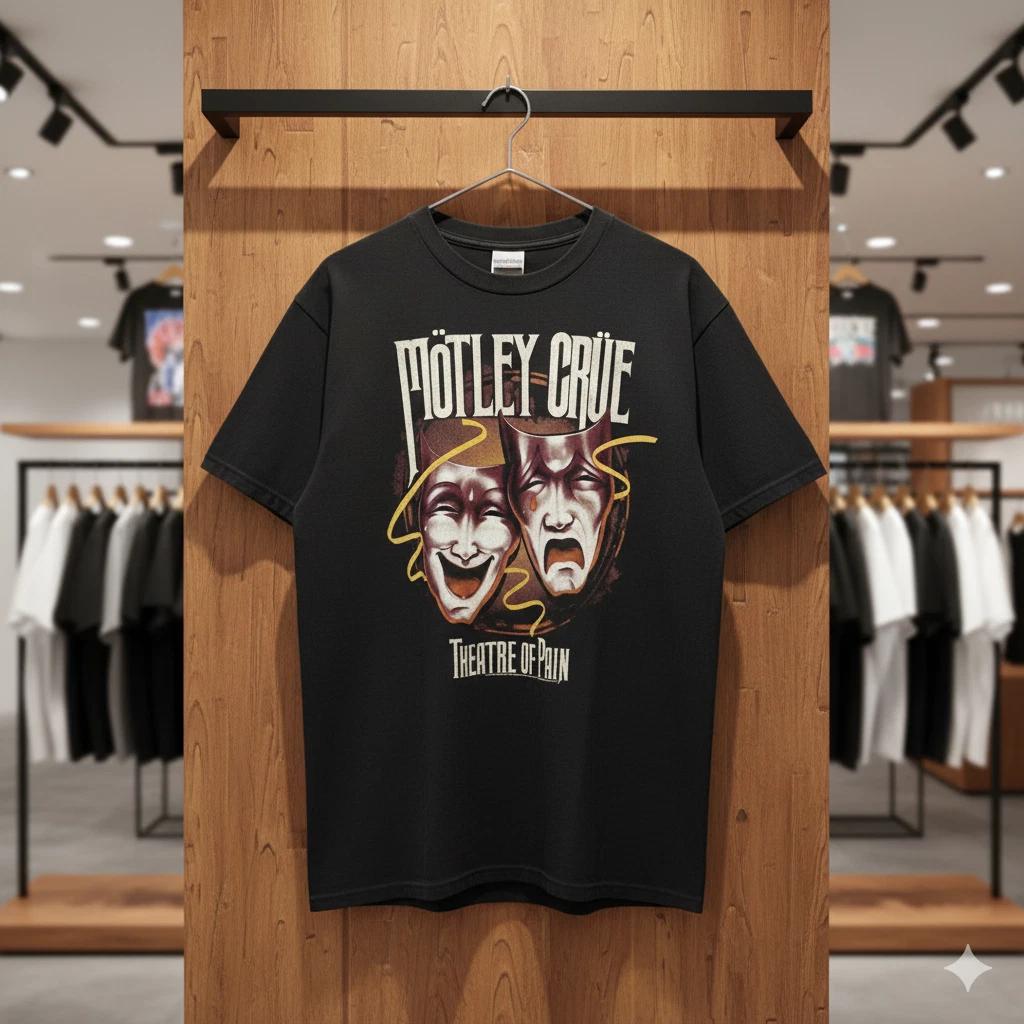 Motley Crue Theatre of Pain Vintage Band Graphic T Shirt - T607