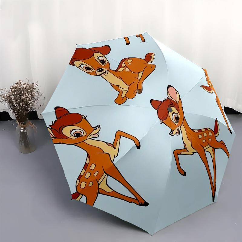 Disney Bambi,SkinnyDip Automatic Opening and Closing Umbrella - Suitable for all occasion and business umbrella, unisex portable tri-fold sm