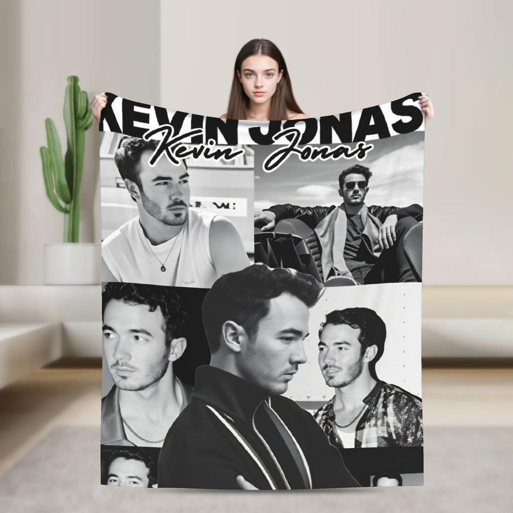 Joe Jonas  Plush Blanket Boy Girl J-Jonas Brothers  Flannel Throw Blanket For Couch Chair Sofa Bed Soft Warm Quality Bedspread