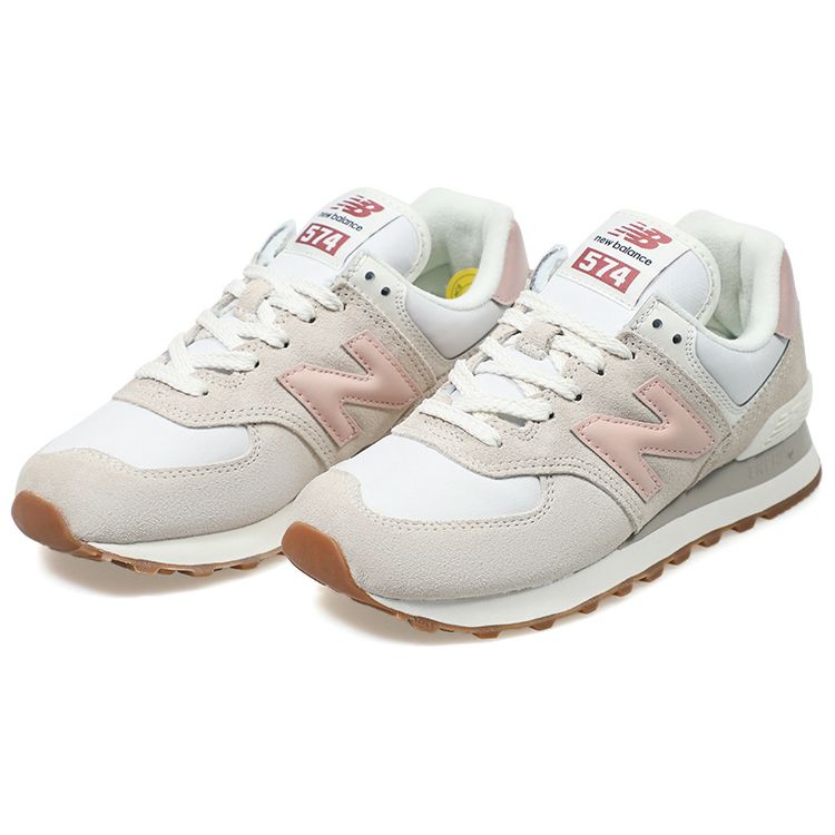 New Balance 574 Бело-розовые кроссовки унисекс U574RE2