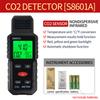 Портативный ручной детектор CO2 400-5000ppm Измеритель углекислого газа Монитор качества воздуха Датчик температуры и влажности с сигнализацией Цифровой дисплей для дома