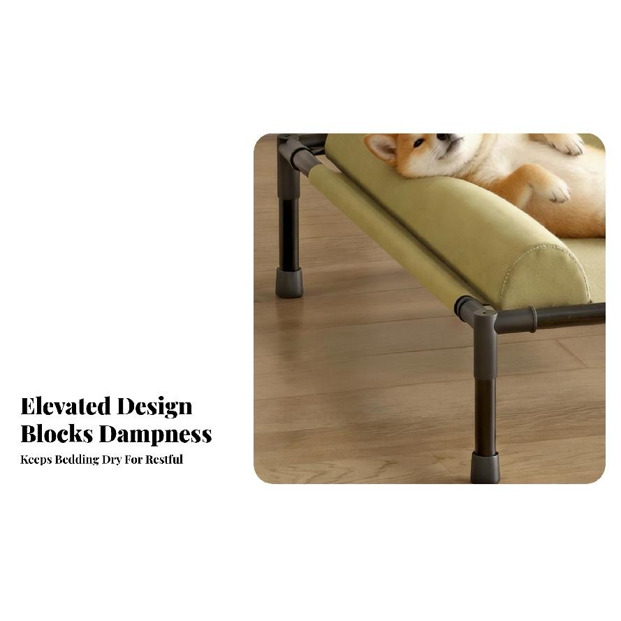 Padded Bolsters Moisture Resistant Washable Animal Furniture Raised Pet Bed Breathable Mesh Pet Bed