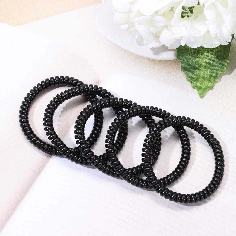 20pcs Women Super Thin Girls Telephone Wire Rubber Hair Ropes Ponytail Holder