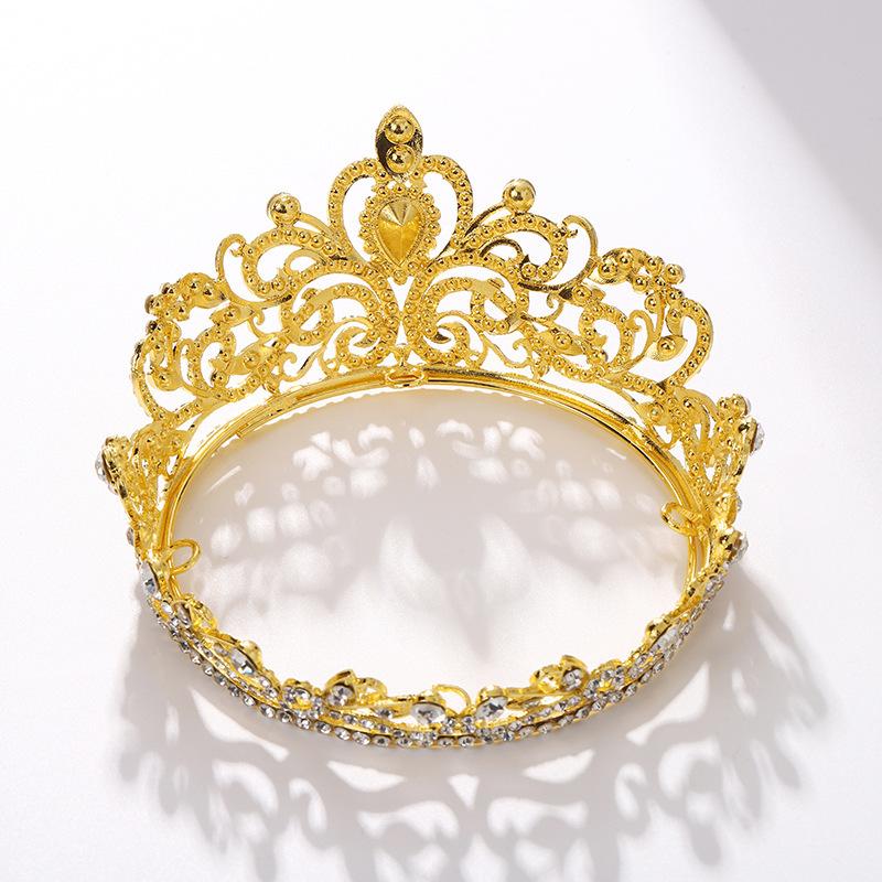 Ретро стиль женские аксессуары для волос в виде короны из сплава свадьба день рождения вечеринка ужин аксессуары для волос алмазные стразы корона аксессуары