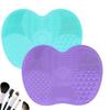 1Pc Silicone Makeup Brush Cleaning Mat, Cosmetic Cleaning Pads, Portable Washing Tool with Suction Cup for Makeup Cosmetic Brushes