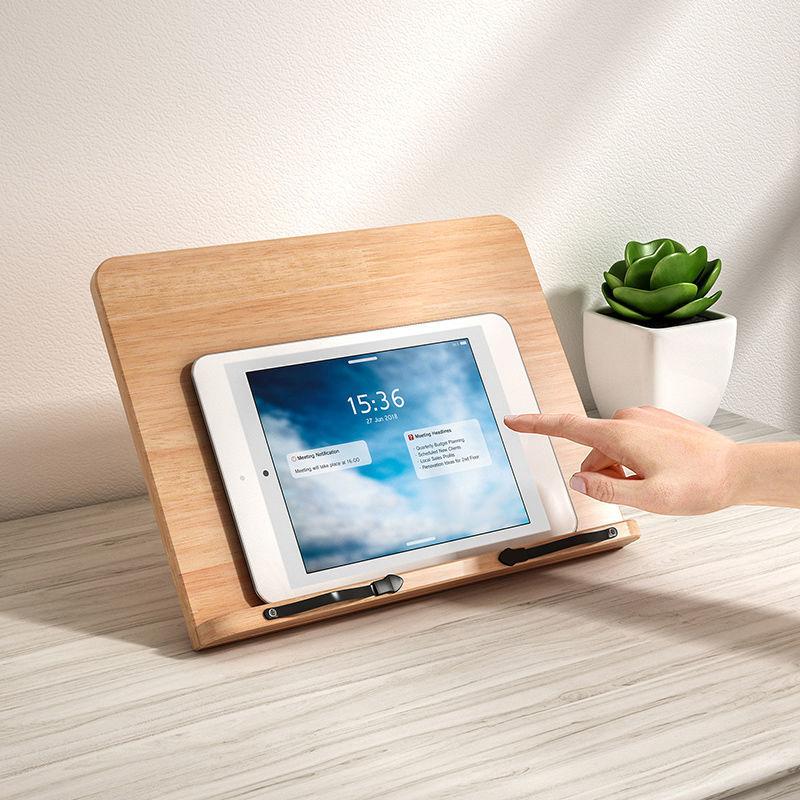 S/M/L Foldable Wooden Book Holder Stand For Reading Adjustable Bookstand Laptop Holder Office Stationery
