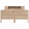 Solid Wood Bed with Shelf Without Mattress 135x190 cm Pine