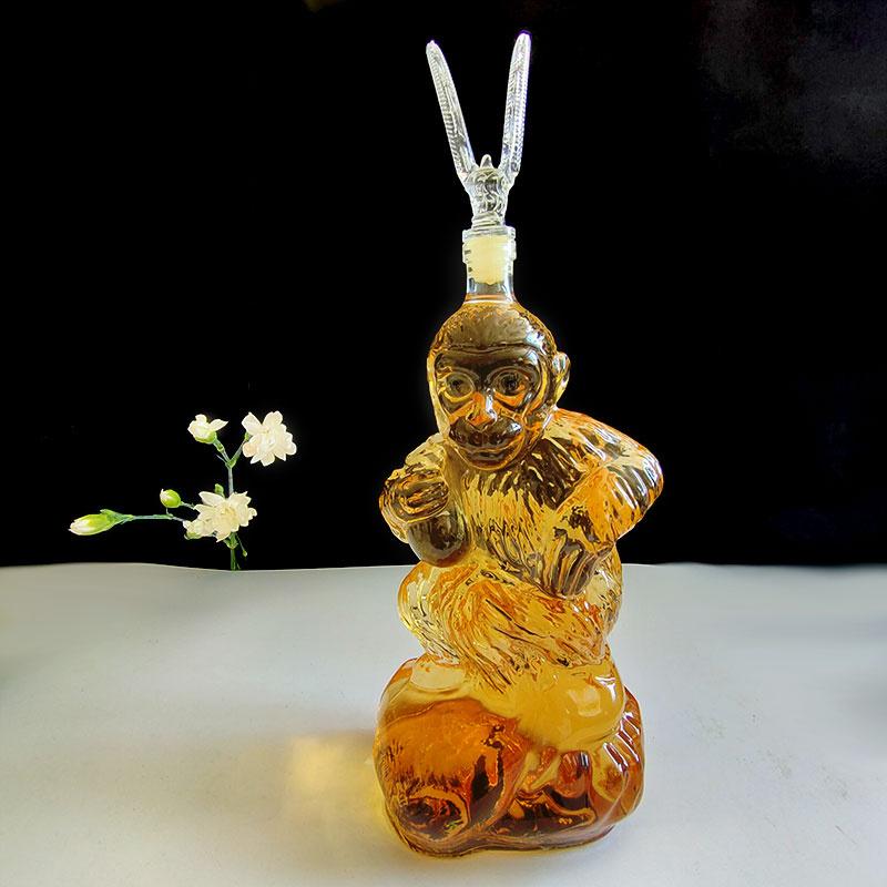 Animal Glass Wine Bottle Glass Bottle Hip Flasks Flagon Liquor Bottles Sealed Jarwine Container Liquor Pot Whiskey Bottles