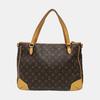 [Pre-Owned] Estrela Large Brown Coated Canvas Monogram Crossbody Handbag Shoulder Bag With Gold Hardware And Detachable Strap - Fair #HTUD1M