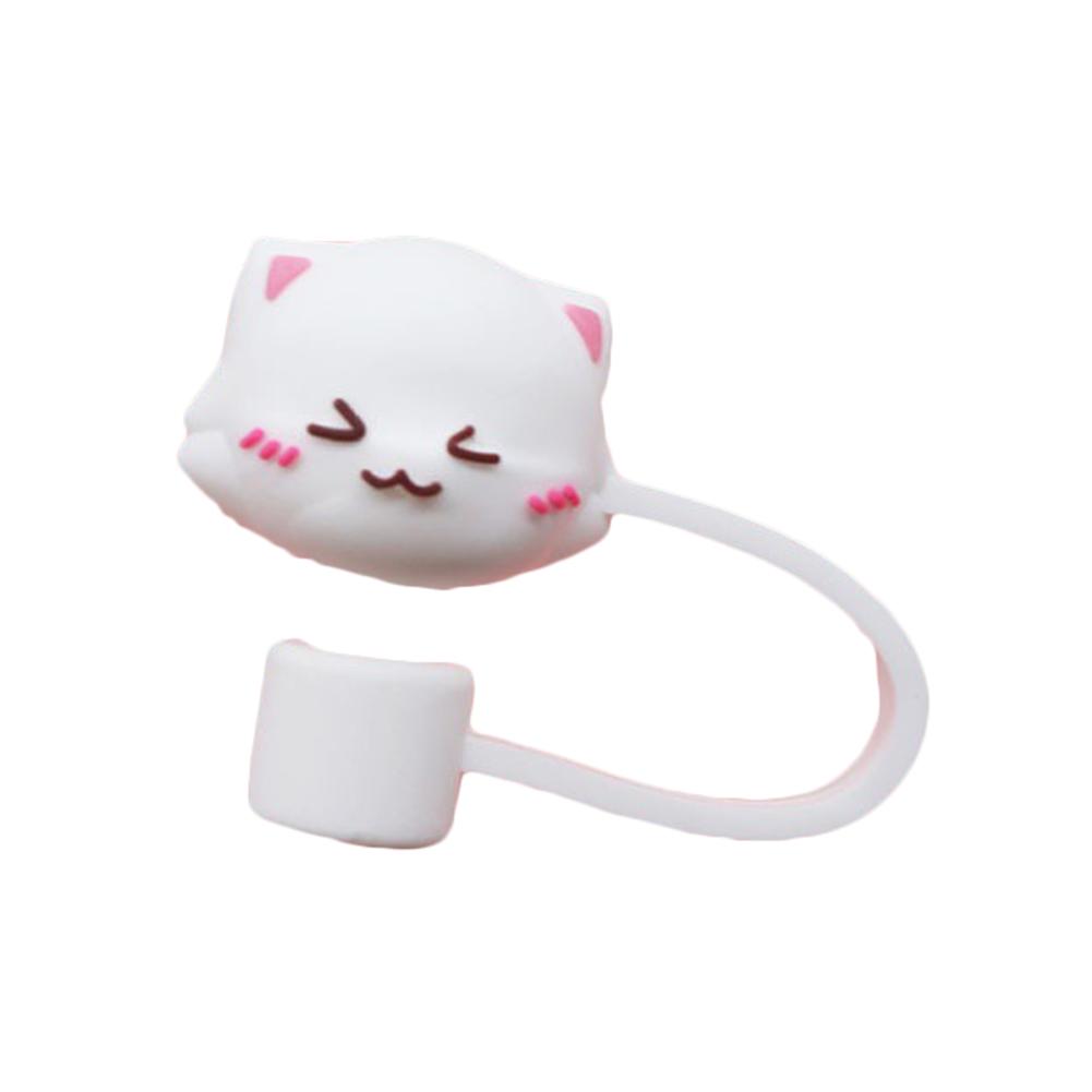 Cute Straw Caps Cartoon Silicone Straw Protection Plug for 6-8mm Cup Accessories
