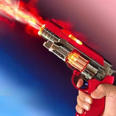 Игрушечный пистолет-револьвер для мальчиков с эффектами тумана, света и вибрации, безопасный нестреляющий игрушечный пистолет для детей дошкольного возраста, сувениры для детской вечеринки