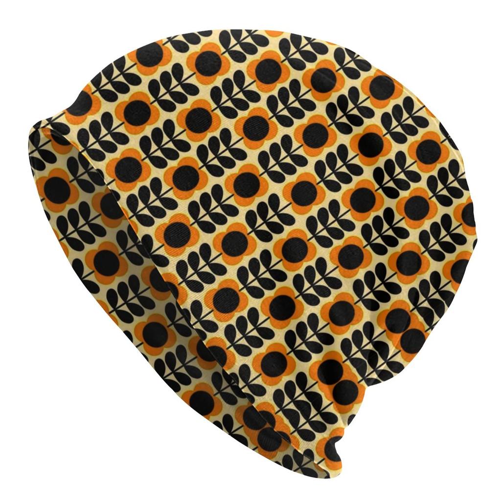 Orla Kiely Abstract Multi Stem Slouchy Beanie Hippie Winter Skullies Beanies Hats Adult Mid Century Scandinavian Knit Bonnet Cap