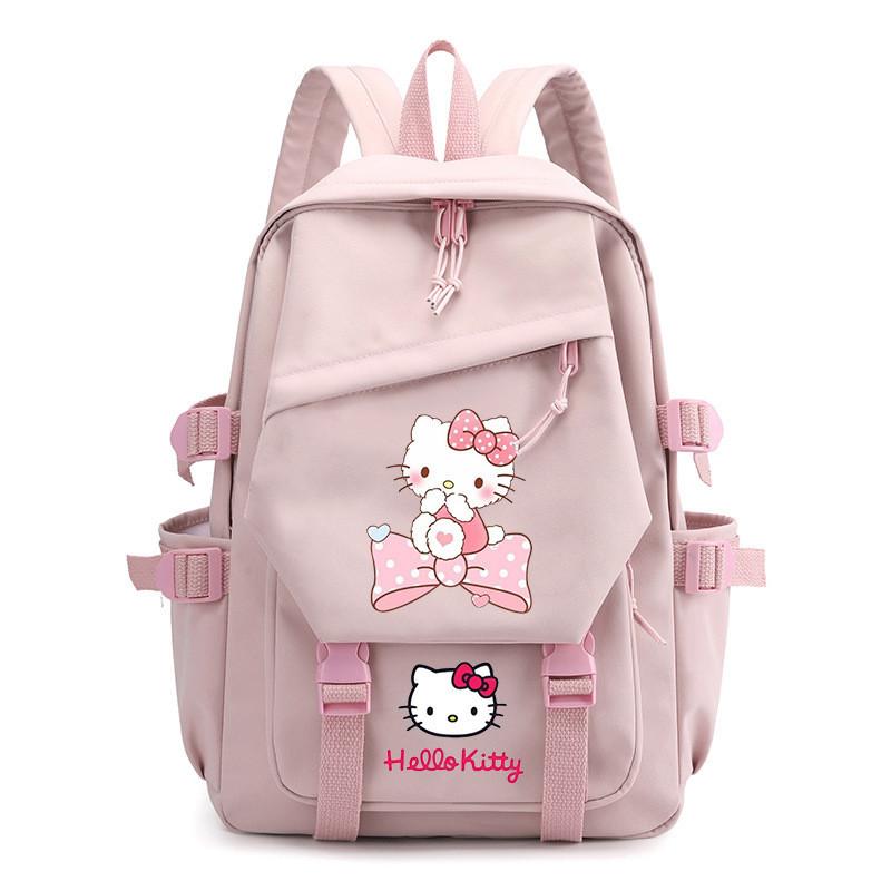 Hello Kitty School Backpack For Middle School And High School Fashionable Cartoon Nylon