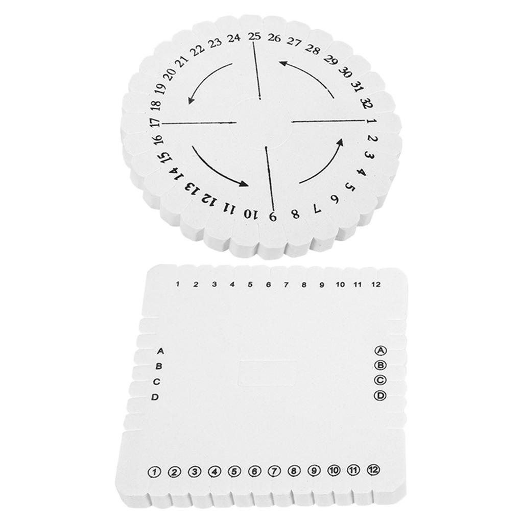 2Pcs Round Square Kumihimo Disc Macrame Braided Cord String Bracelet Handmade Weaving Disk