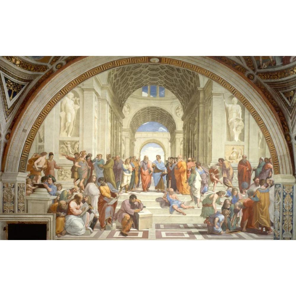 Famous Painting Art School of Athens by Raphael, Posters and Prints on Canvas Wall Art Pictures
