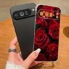 Чехол с узором из алых красных роз для Google Pixel 9 Pro XL 9A, противоударный, из ТПУ и силикона, прозрачный, мягкий