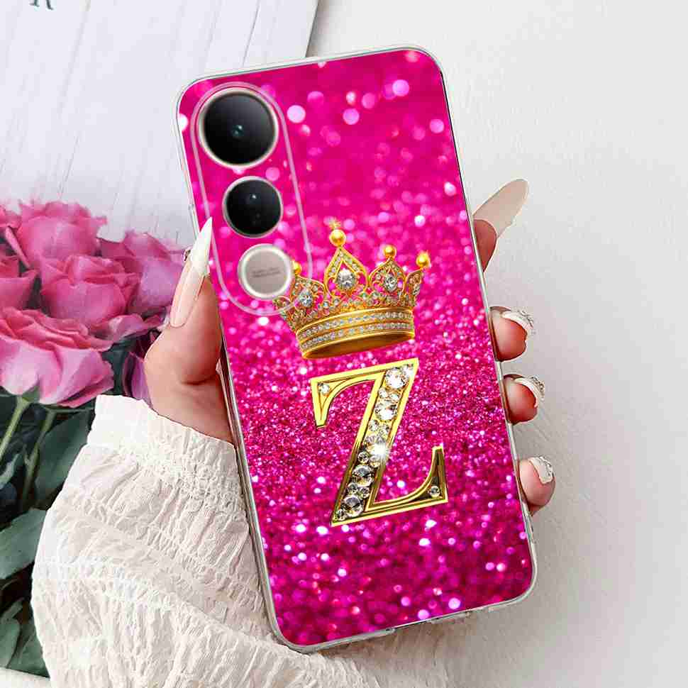 For Vivo V50 Lite 5G Case Luxury 26 Letters Cover Soft Silicone Phone Case For Vivo V50 Lite V50Lite 5G Back Cover Fundas