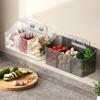 Transparent Kitchen Storage Basket No Punching Spices Container  Kitchen Supplies