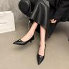 Тонкие каблуки с острыми каблуками женские новые весенние туфли 2025 года на тонком каблуке-рюмочке, нежные вечерние туфли, туфли Мэри Джейн