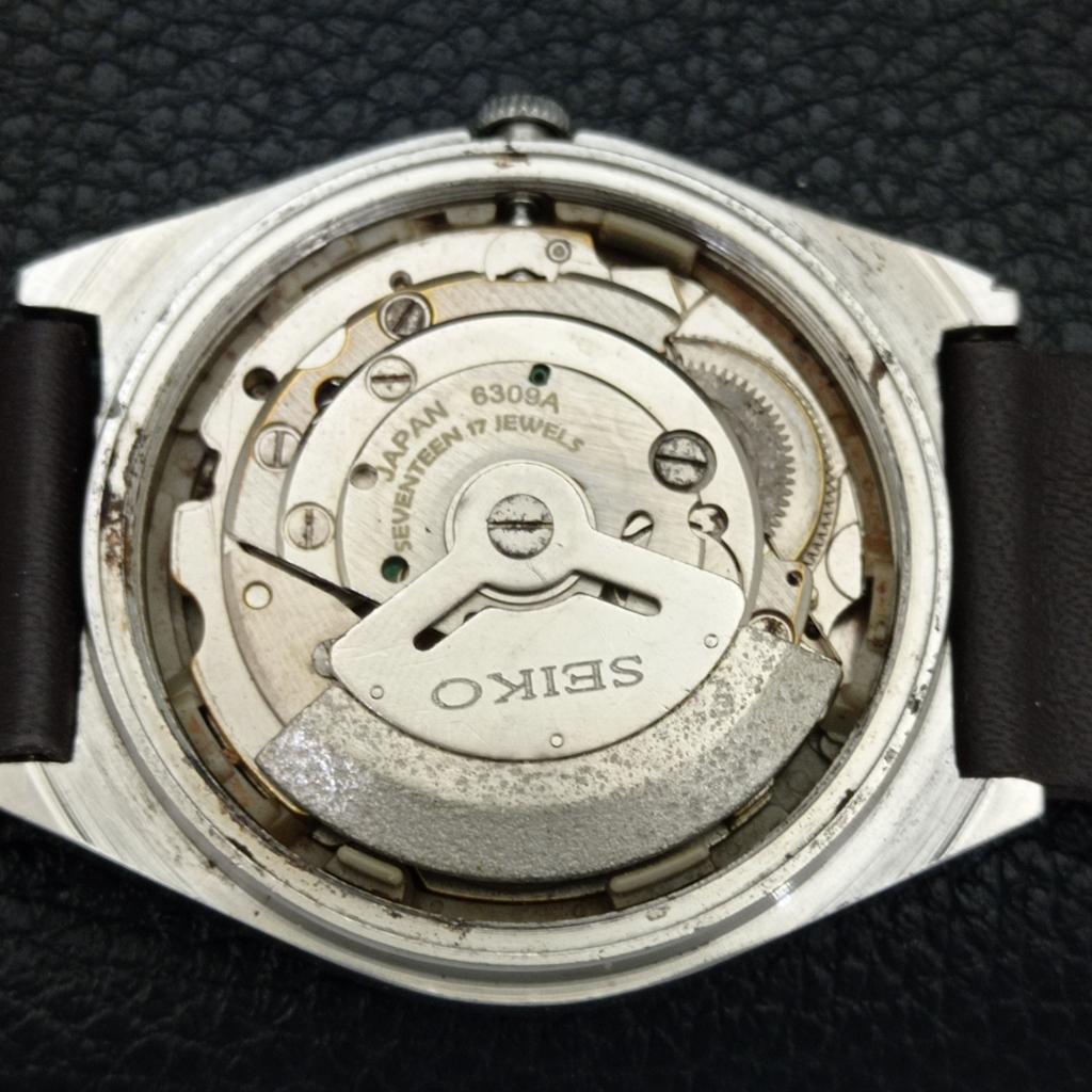 ЯПОНИЯ ВИНТАЖ SEIKO 5 АВТОМАТИЧЕСКИЕ 6309A МУЖСКИЕ ЧАСЫ ПЕРСИКОВОГО ЦВЕТА ЦИФЕРБЛАТ a701466-5