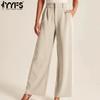 Women's Fashion Casual Solid Color Print High Waist Trousers Pants & Capris