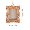 Vintage Mini Round Photo Frame Baroque Hanging Decoration for Christmas Tree Holiday Home Decor Picture Ornament