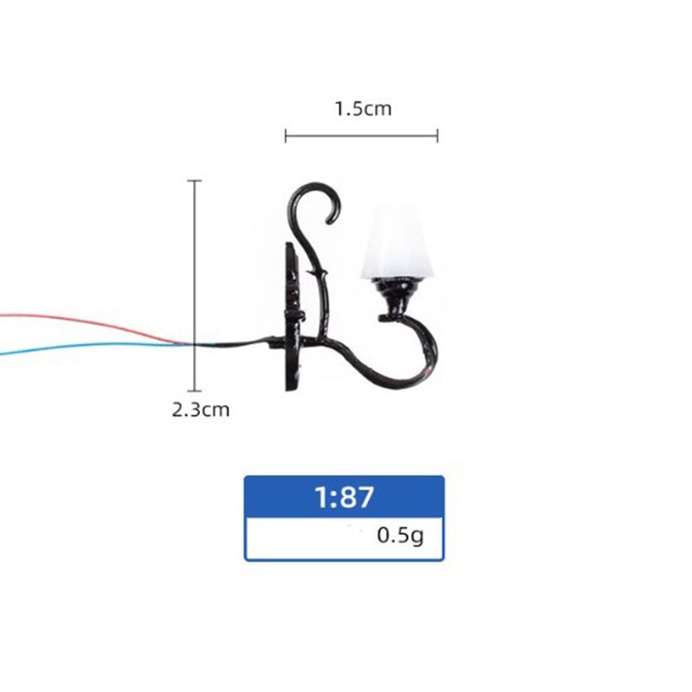 1.5*2.3cm White/Warm Light Model 3V Sand Table Chandelier New Dollhouse Wall Lamp