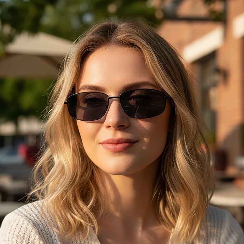 Fashion Korean Version Of The New Metal Retro Sunglasses Personalized Versatile Spice Girl Street Sunglasses Trendy Women'S Glasses