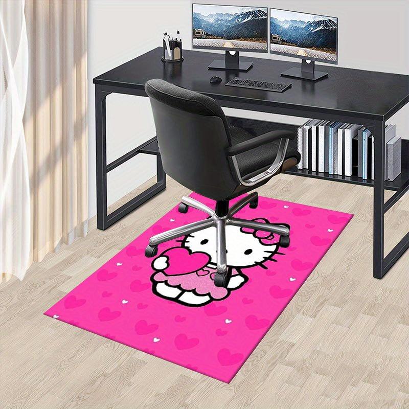 1 шт. Sanrio Hello Kitty Ковер для офиса с принтом русалки Прямоугольный коврик под стол, Идеальный декор для гостиной, спальни, кухни, Нескользящий пол