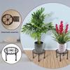 1PC Black Living Room Detachable Space-Saving Single-Layer Design Indoor/Outdoor Decor Metal Flower Stand Balcony