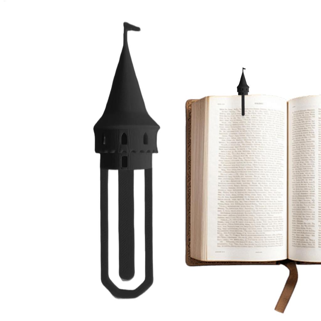 3D Printed Castle Tower Bookmarks Funny Page Holder Clip Novelty Cute Book Accessory for Women Men Teacher Teens, School Study