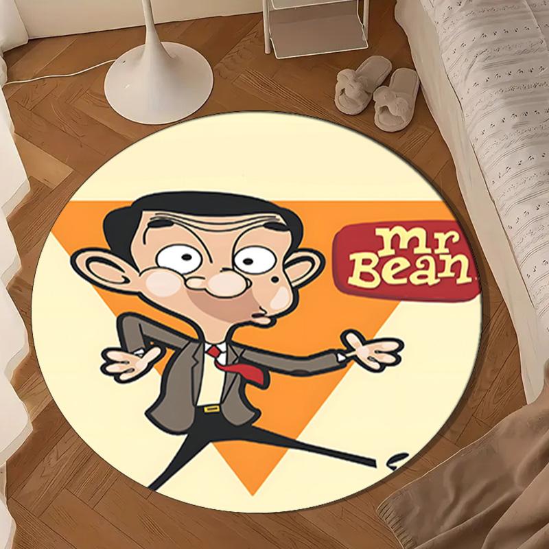 Mr. Bean Adventure Round Rug for Livingroom,Bedroom, Palyroom, Chair Rug, Area rug, Circle Carpet, Large Size Fan Christmas gift