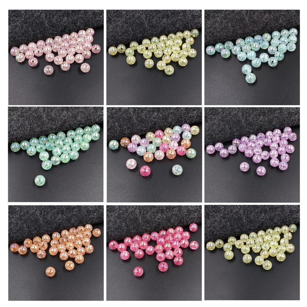 Broken Illusions DIY Fashion Loose Beads Jewelry Accessories Acrylic 4 Size 10pcs for Bracelet Necklace Making