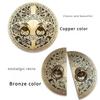 Chinese Antique Copper Cabinet Handle Shoees Wardrobe Door Brass Retro Furniture Knob Engraved Round Handles Door Decoration