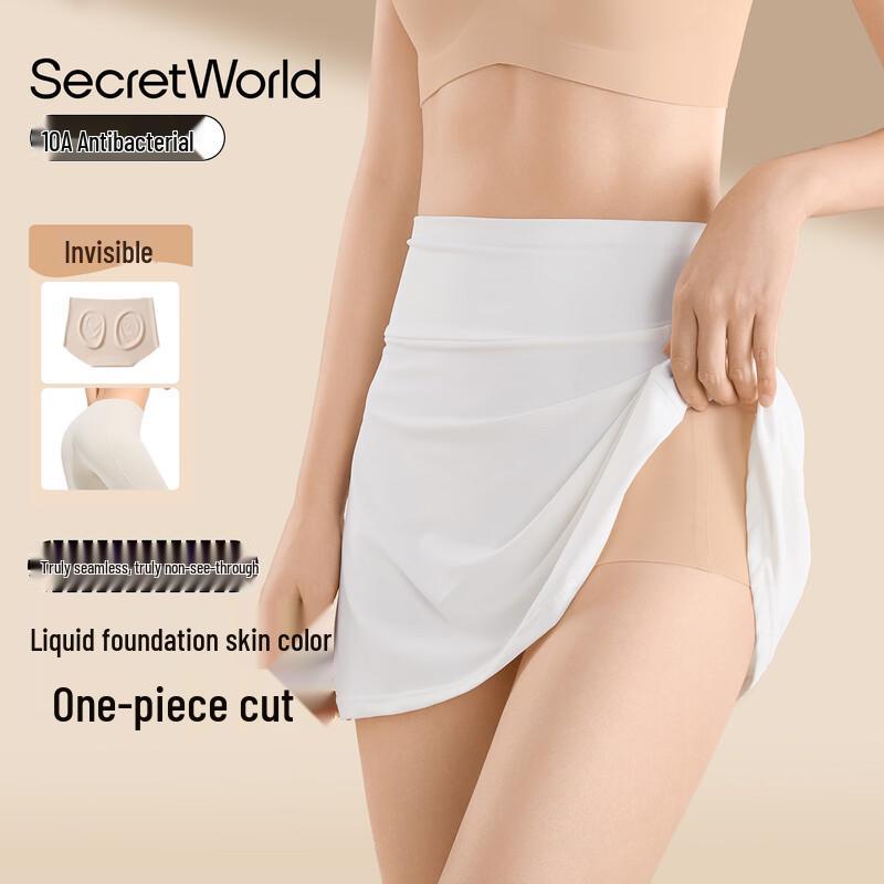 SecretWorld Women's Seamless Antibacterial Ice Silk Briefs