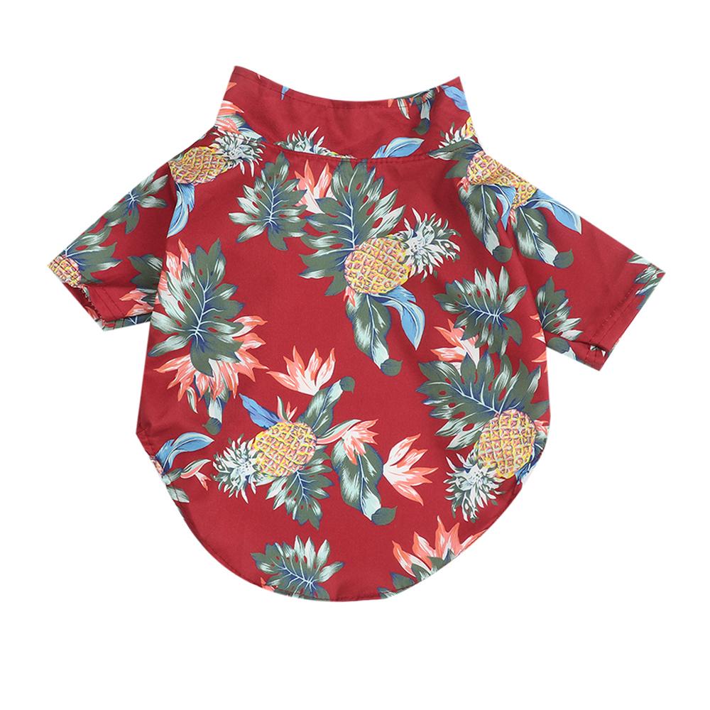 Print Hawaiian Pet Clothes Pet Summer Shirt Dog T-Shirts Pet Dog Clothes Pet Shirts Pet Dog Shirts