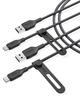 Of Anker Cable Durability Compatible with iPhone15 Galaxy Android Black [Set 2] USB-C & USB-A (High Nylon) / 1.8m