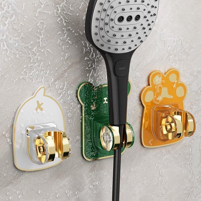 No punching cartoon shower bracket bathroom toilet household universal shower fixed adjustable nozzle base