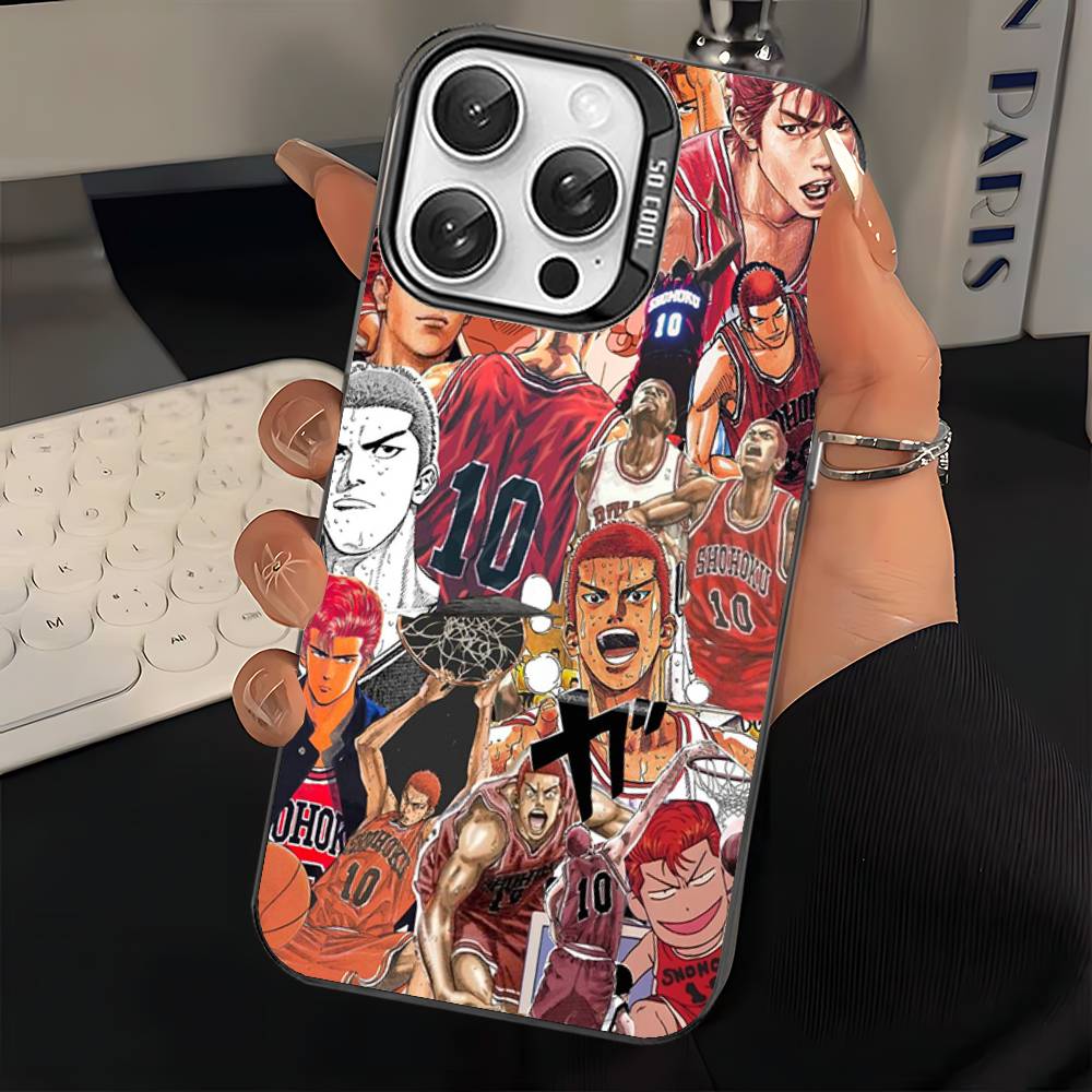 Японский чехол для телефона S-SLAM D-DUNK для IPhone 17 16 Plus Pro Max 15 14 13 12 11 Матовый разноцветный