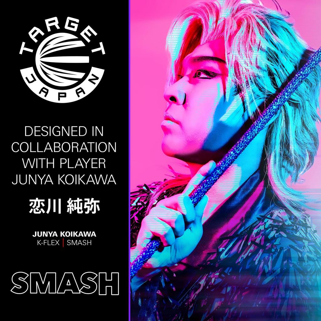 Target Japan Smash Clear Integrated Flights and 2 Medium Junya Dragon Flower Pack of 3 Dart Accessories K-Flex Shafts, No. (Standard) – (33mm)