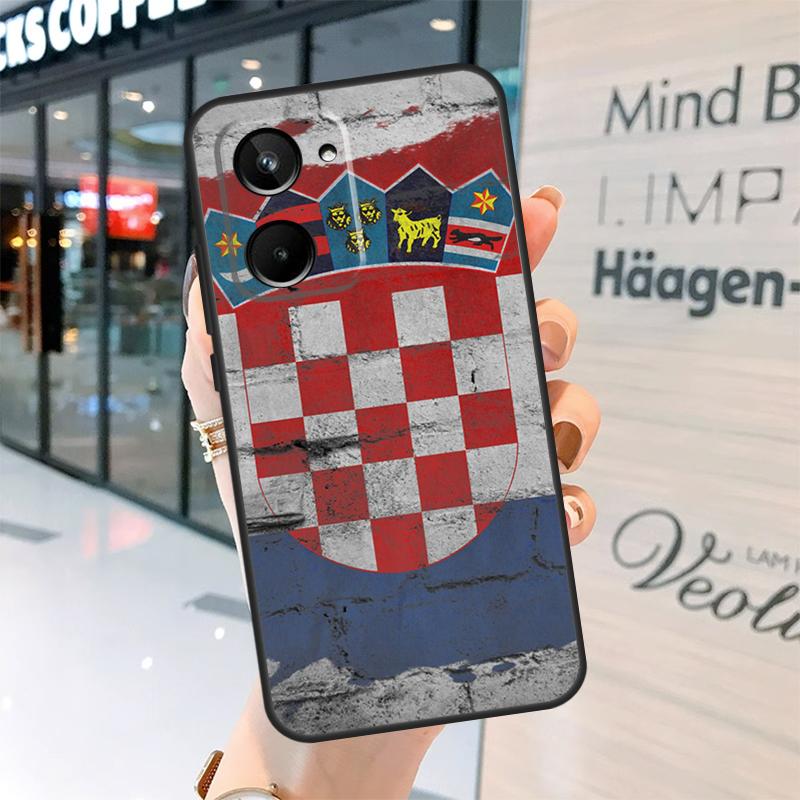 Croatia Flag Case For Realme 15 Pro 12 11 13 14 Pro Plus GT6 GT7 C55 C51 C53 C25 C63 C61 C65 C67 C71 C75