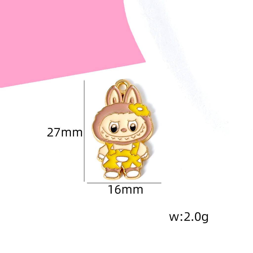 Мультяшный кулон Лабубу из сплава: Сделай сам брелок, ожерелье, подвеска для мобильного телефона