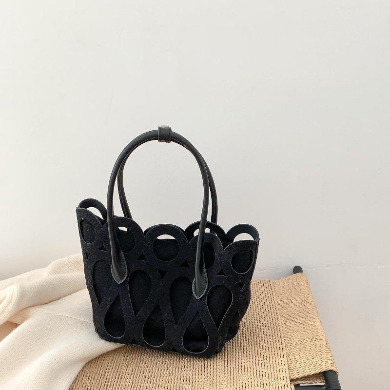 Ретро полая замшевая сумка осень и зима новая сумка-тоут в виде овощной корзины креативная нишевая трендовая сумочка