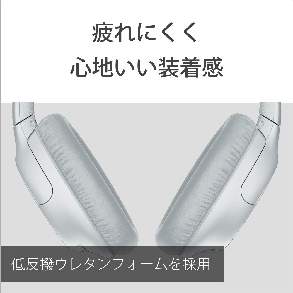 Sony Беспроводные наушники с шумоподавлением Bluetooth до 35 часов непрерывной работы с 2020 белым W WH-CH710N совместимы, воспроизведение, микрофон, модель,